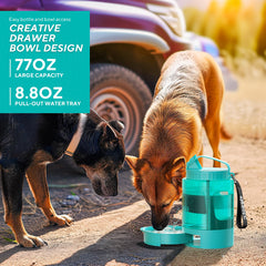 User-friendly 2-in-1 design allows quick bowl access after a sip on hikes.