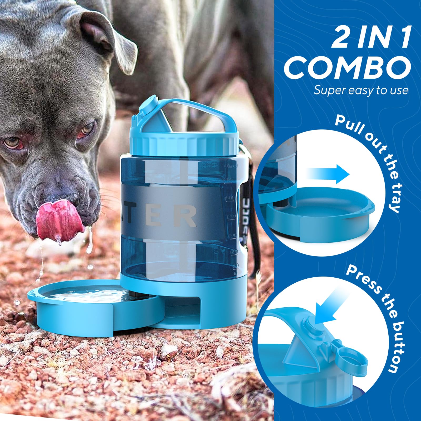 Lesotc BPA-free ABS material ensures safe, durable water bottles for pets.