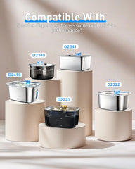 Lesotc dog fountain filter cartridge closeup highlights easy maintenance and quick changes.