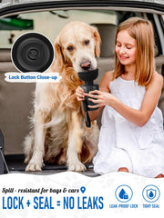 Lesotc 18oz capacity bottle for longer dog adventures.