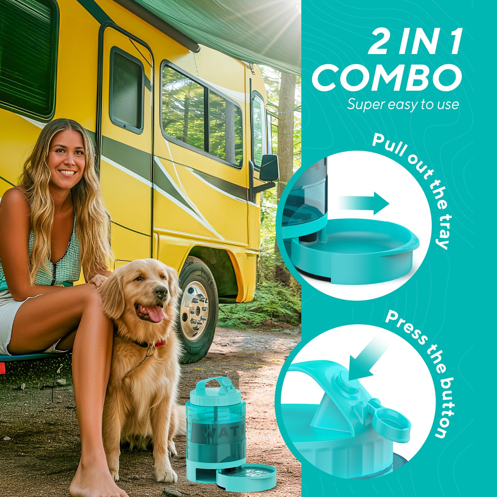 Easy-grip lid with wrist strap for effortless grabbing during outdoor walks.
