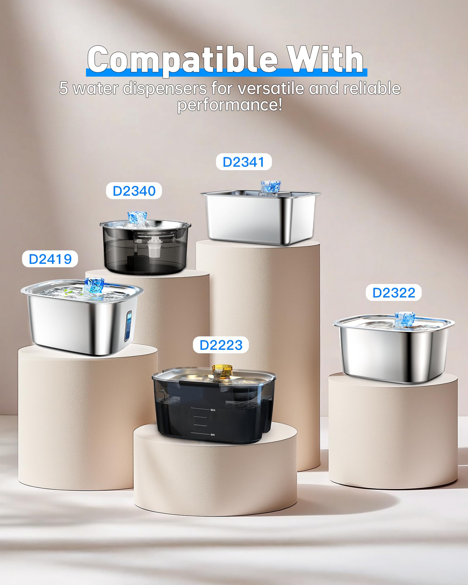 Lesotc large dog fountain filter designed for easy replacement.