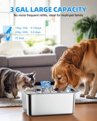 Lesotc stainless steel fountain stays clean and easy to maintain