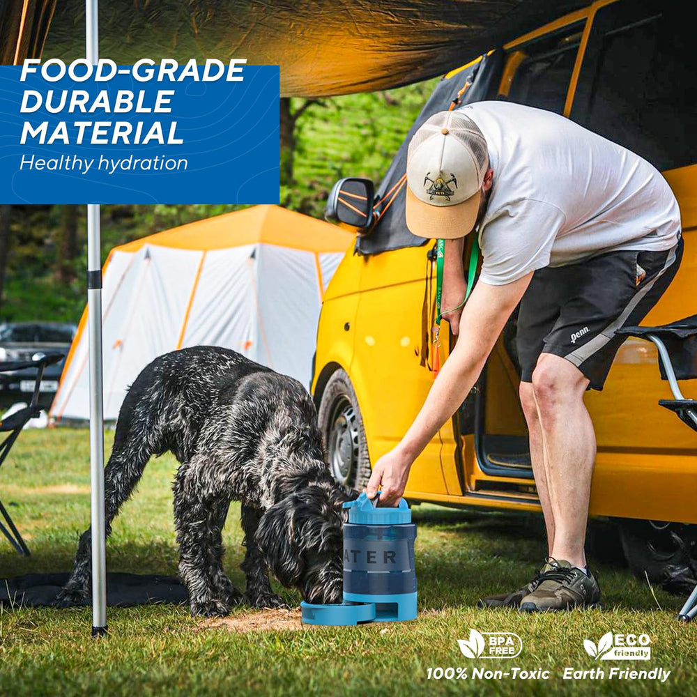 Lesotc travel dog bottle shows easy grip handle for effortless carrying on adventures.