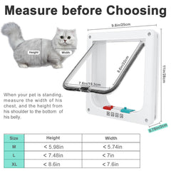Lessmon cat door flap opening 9.4 x 8.3 inches suitable for small pets.