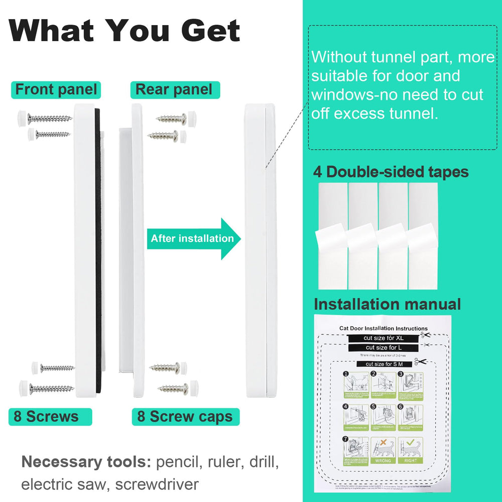 Lessmon cat door demonstrating four lock modes for entry control.