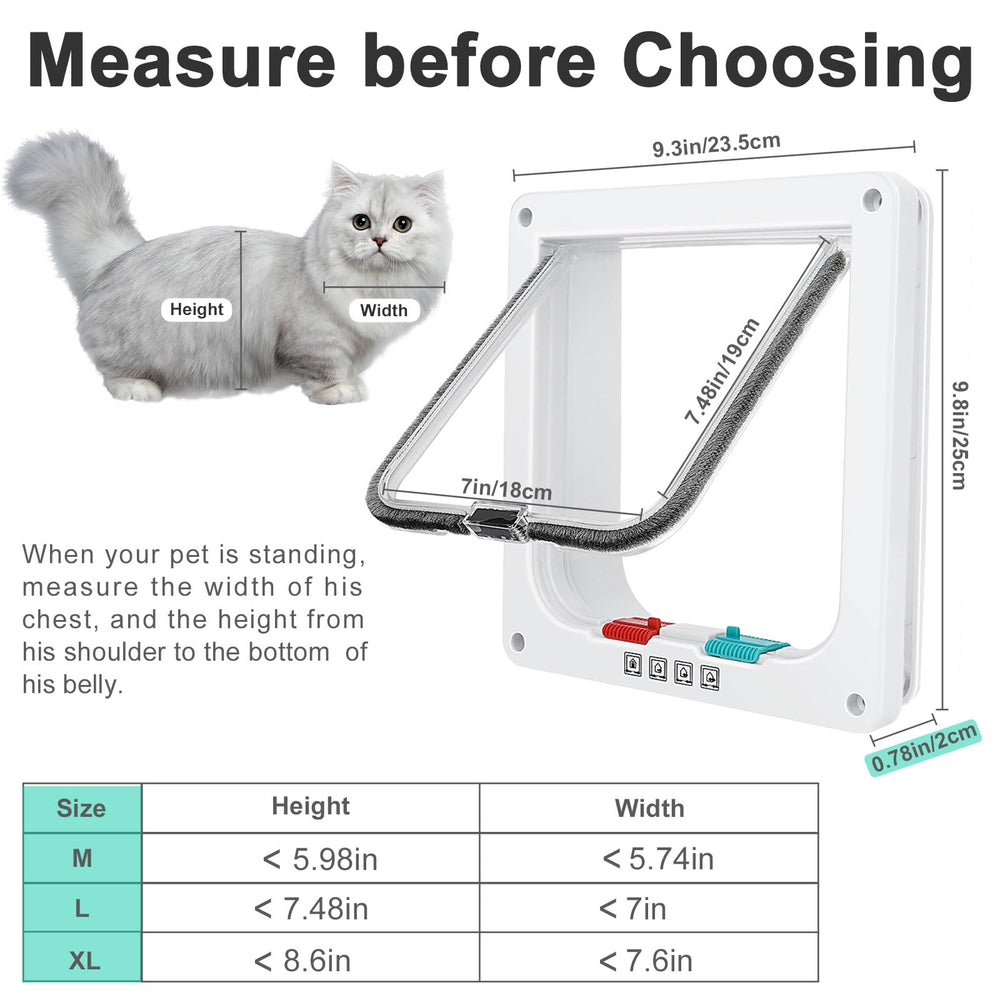 Lessmon cat door free in & out use for pets at home.
