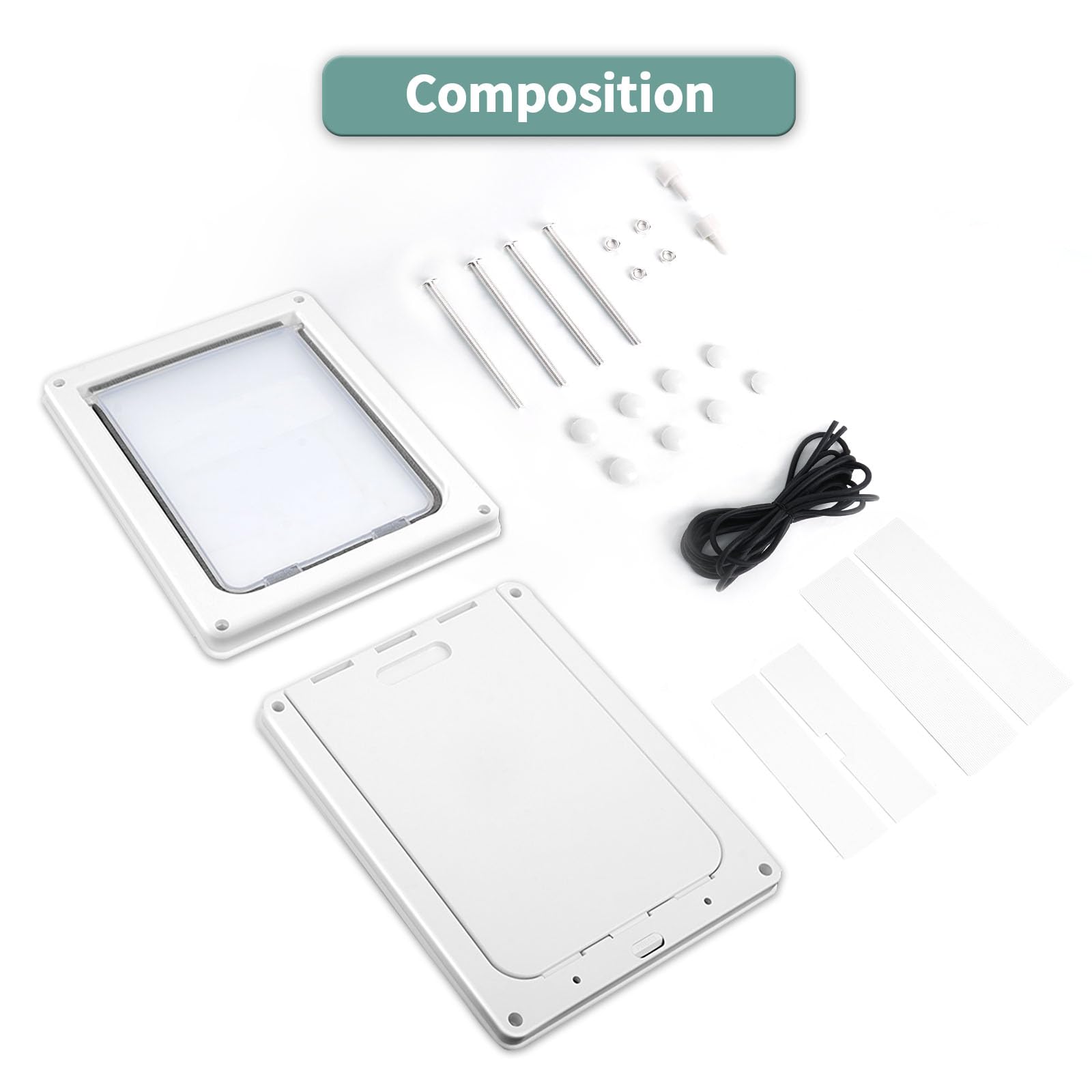 Lessmon Large Doggie Door cutting template facilitates simple door sizing.