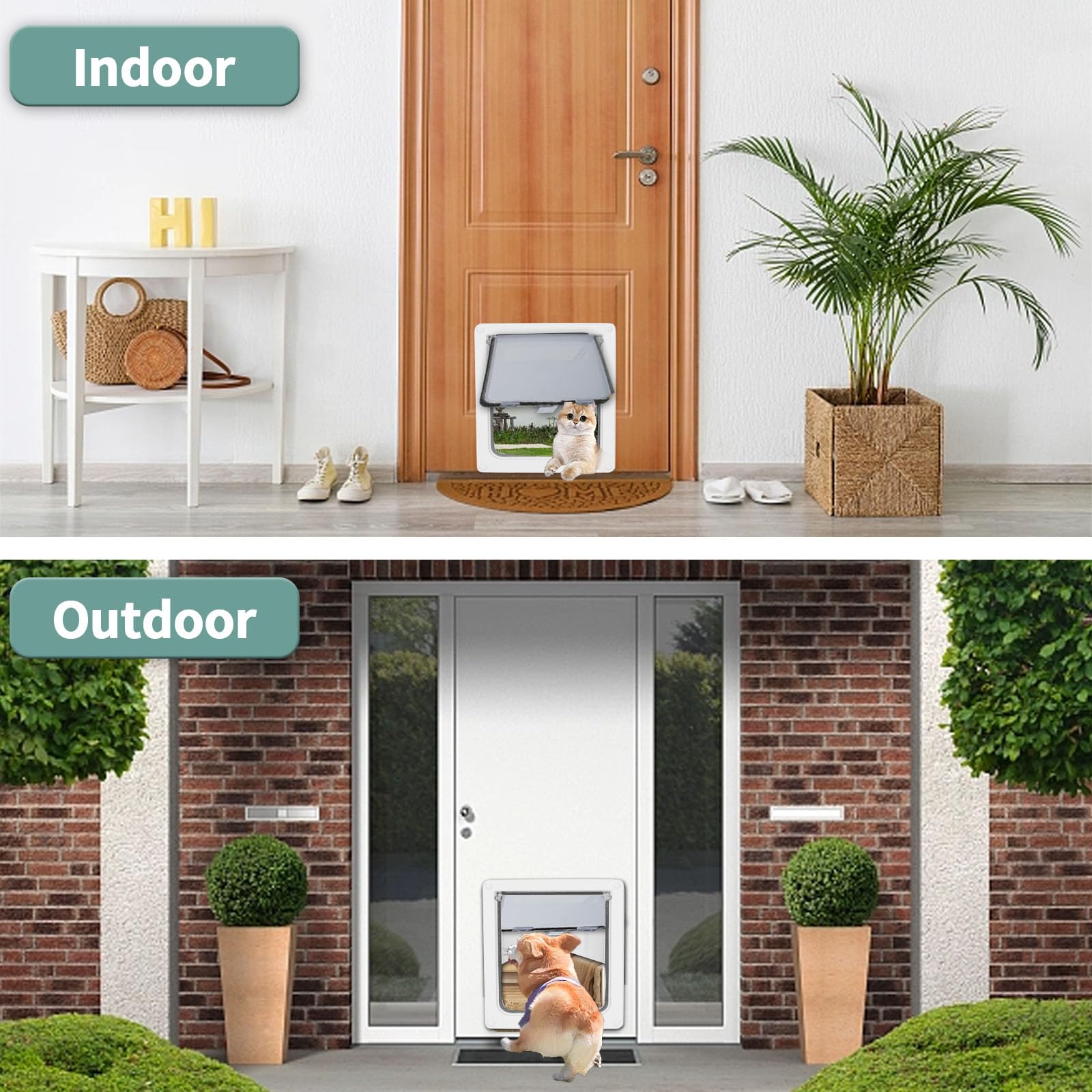 Lessmon Large Doggie Door suitable for indoor and outdoor use with pets.