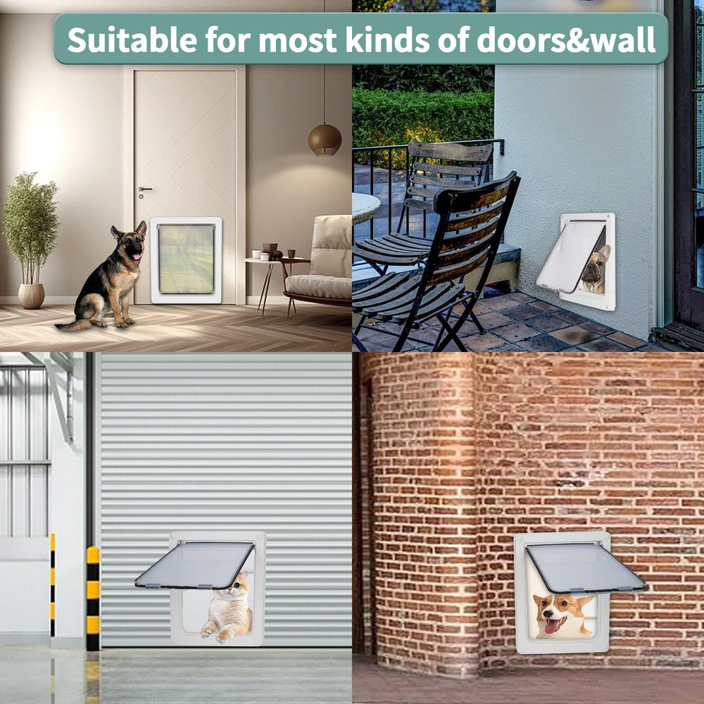 Lessmon Large Doggie Door fits wood metal and PVC doors securely.