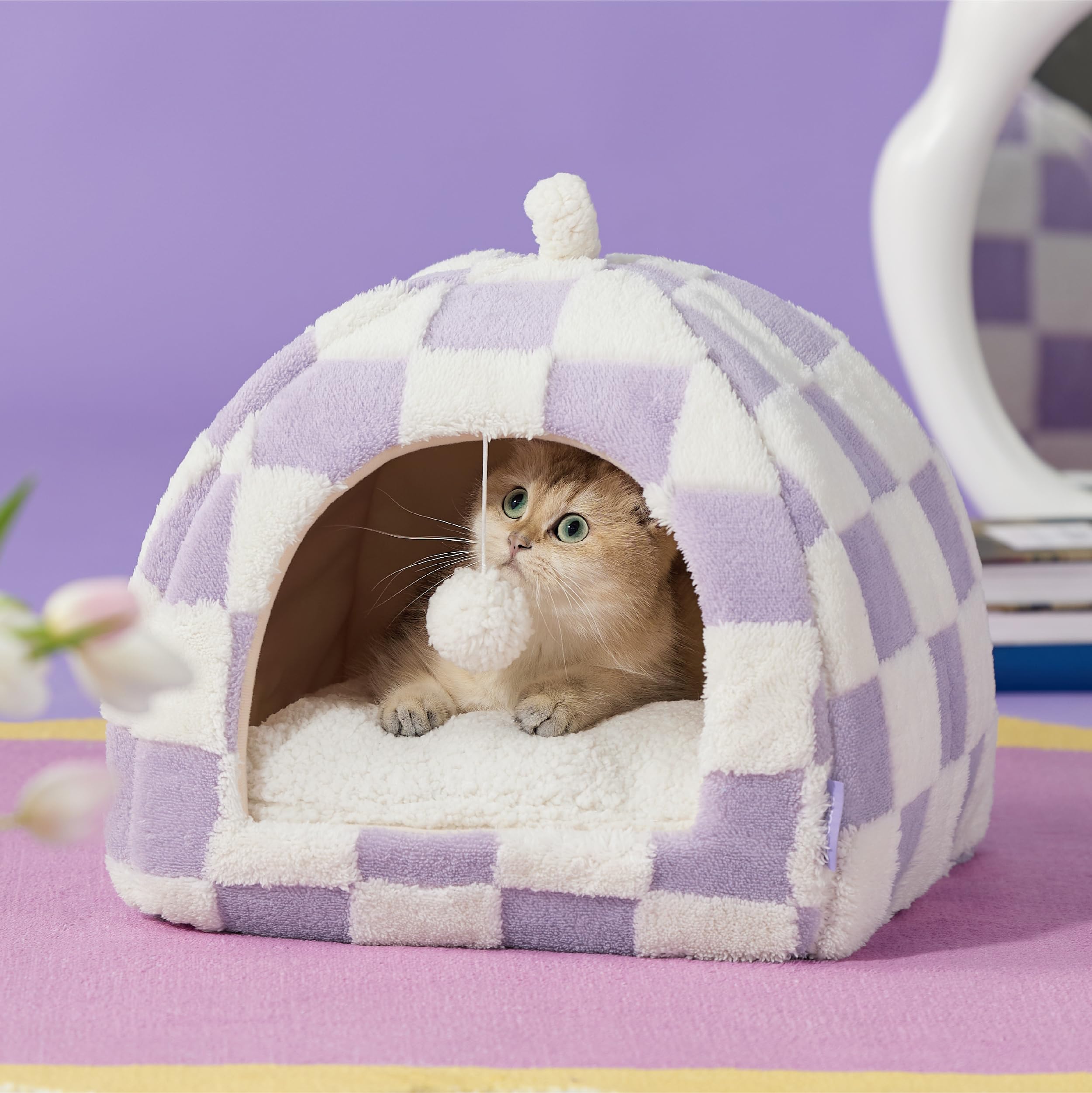 LE SURE Lesure 2-in-1 design converts from cave to flat bed
