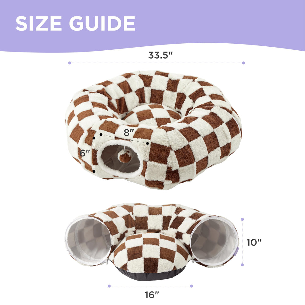LE SURE Lesure cat tunnel bed inner cushion provides plush comfort
