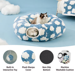 Lesure cat tunnel bed interactive toy balls provide engaging play.