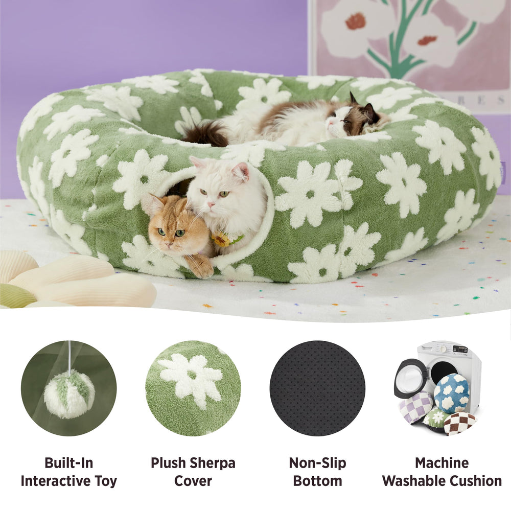 Lesure cat tunnel bed interactive toys add lasting playtime for multi-pet households.
