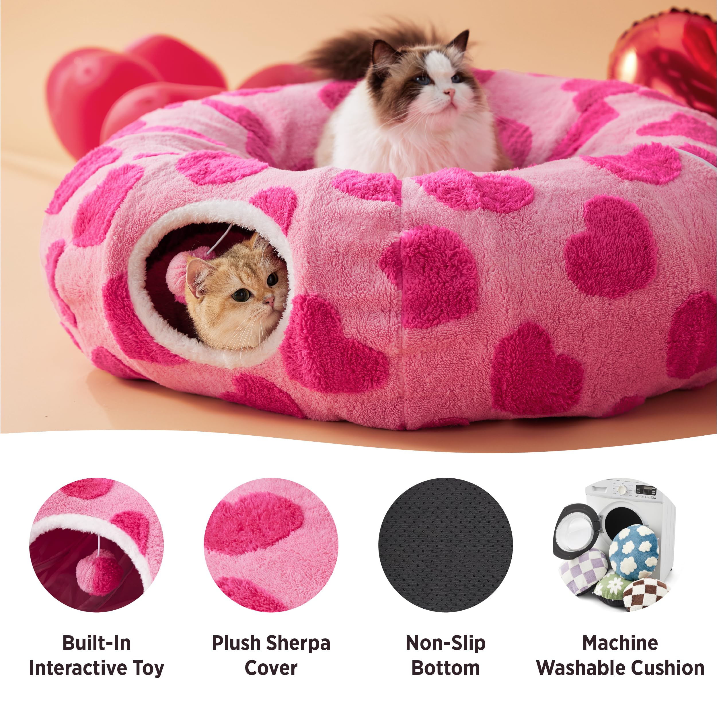 LE SURE Lesure cat tunnel bed creates a stylish, cozy pet oasis in any room.