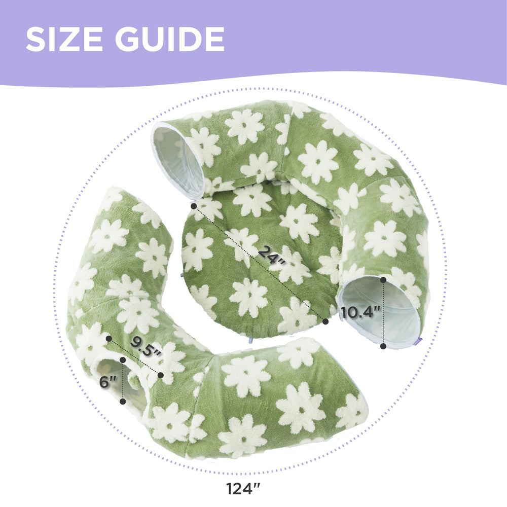Lesure cat tunnel bed non-slip bottom keeps the bed securely in place.