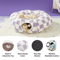 LE SURE Lesure Cat Tunnel Bed showcases modular shapes for versatile play.