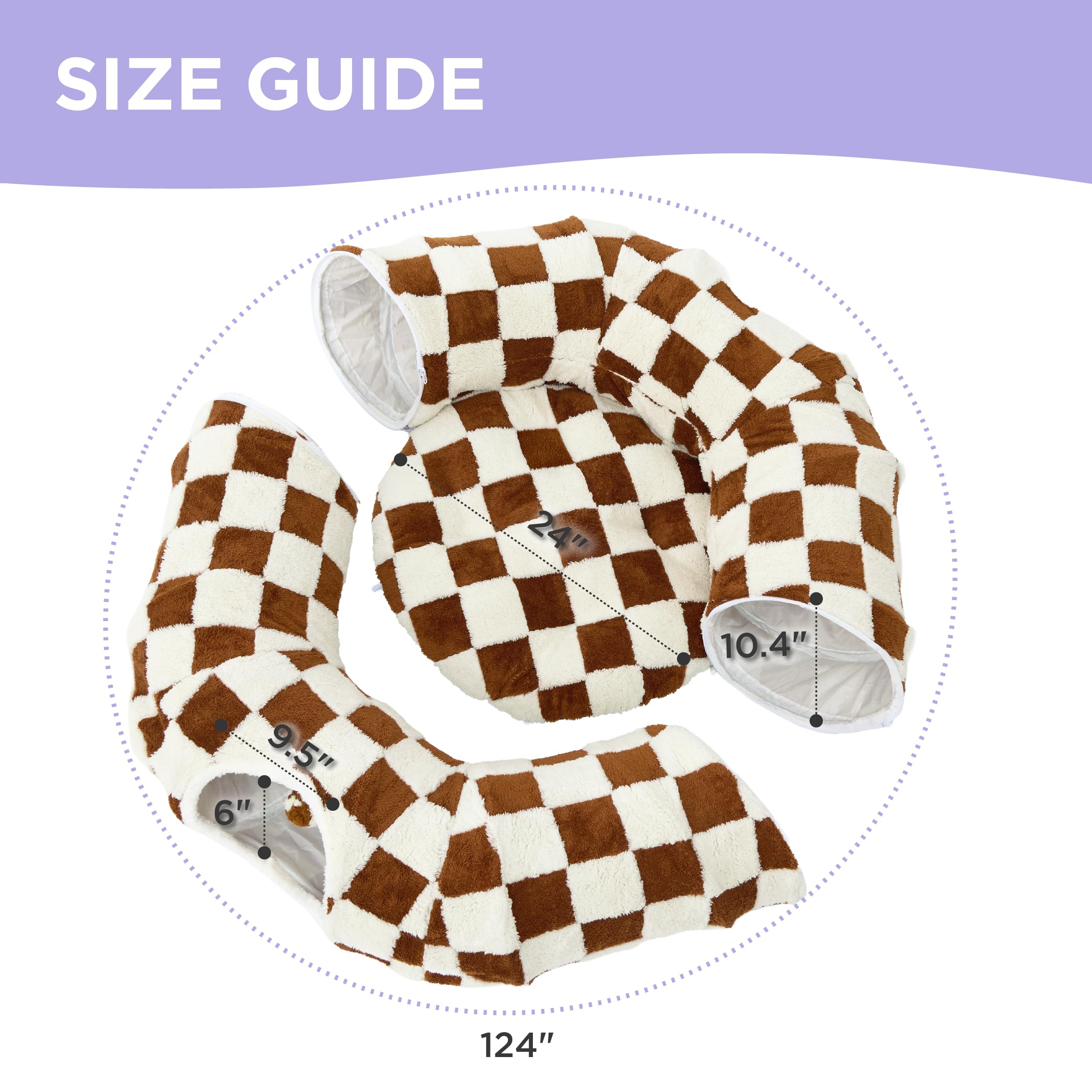 LE SURE Lesure cat tunnel bed stylish patterns to match decor.