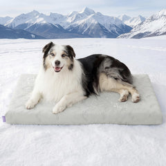 LE SURE XL cooling dog bed front view showing instant cooling on contact