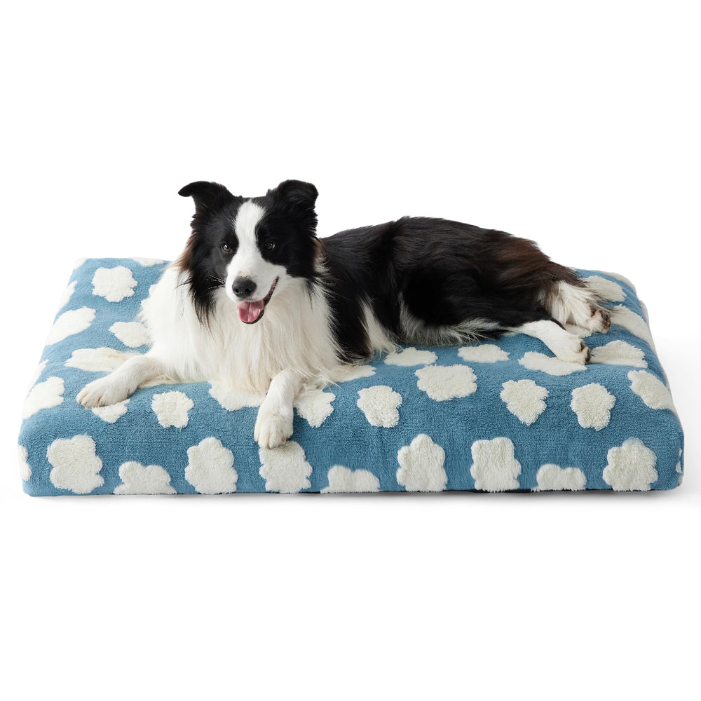 LE SURE cute dog bed in blue offers plush comfort for large dogs