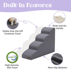 LE SURE Lesure Dog Stairs non-slip bottom ensures secure footing on floors.