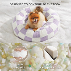LE SURE donut bed foam center cushions small dogs and cats.