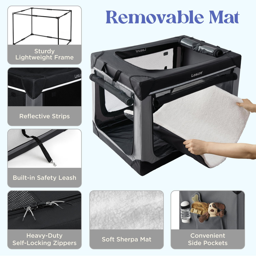 LE SURE sturdy iron frame ensures solid containment and support.