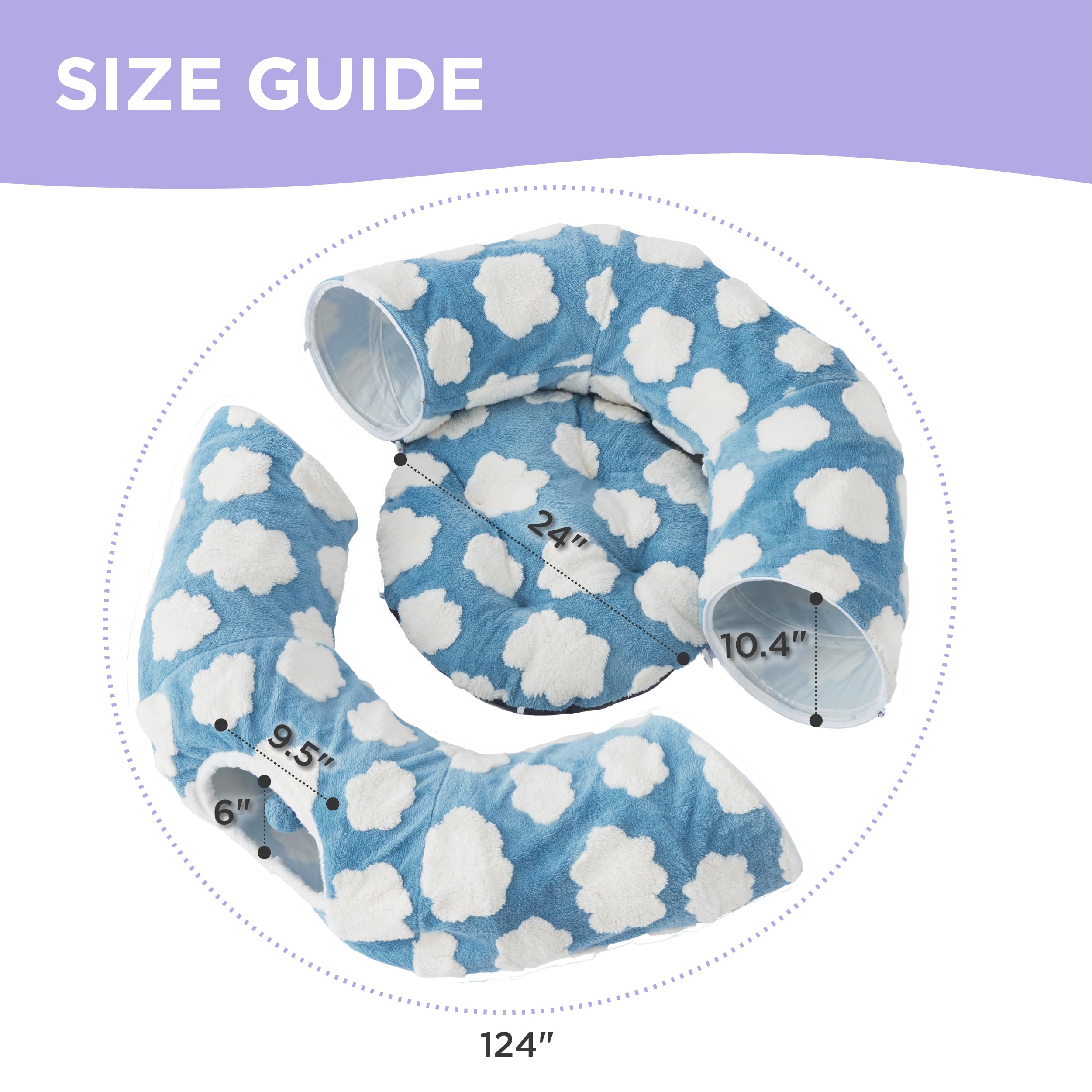 LE SURE Lesure cat tunnel bed machine-washable cushion for easy cleaning