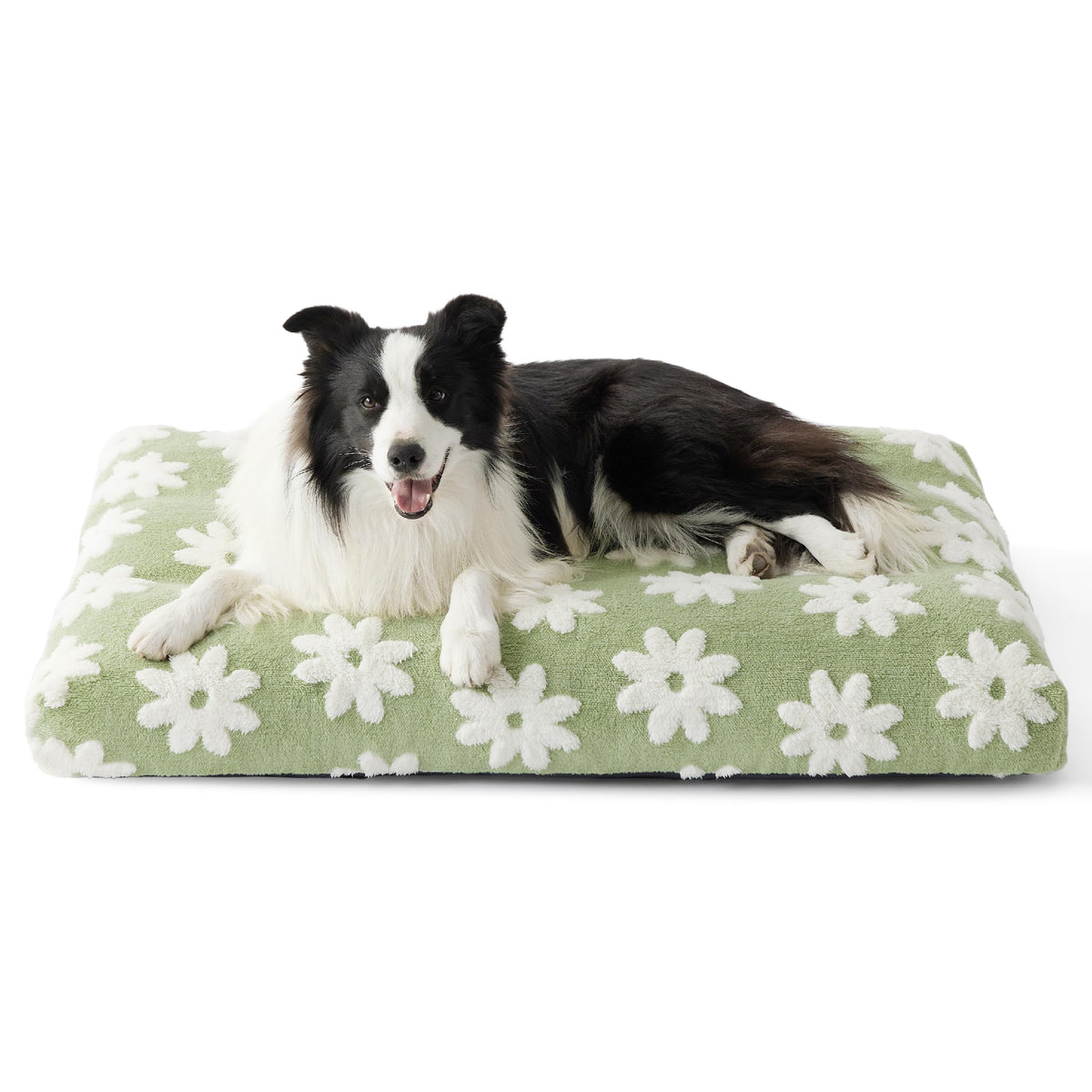 LE SURE large dog bed close-up shows shredded foam texture for support.