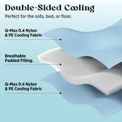 LE SURE pet blanket placed on sofa demonstrates furniture protection and cooling comfort.