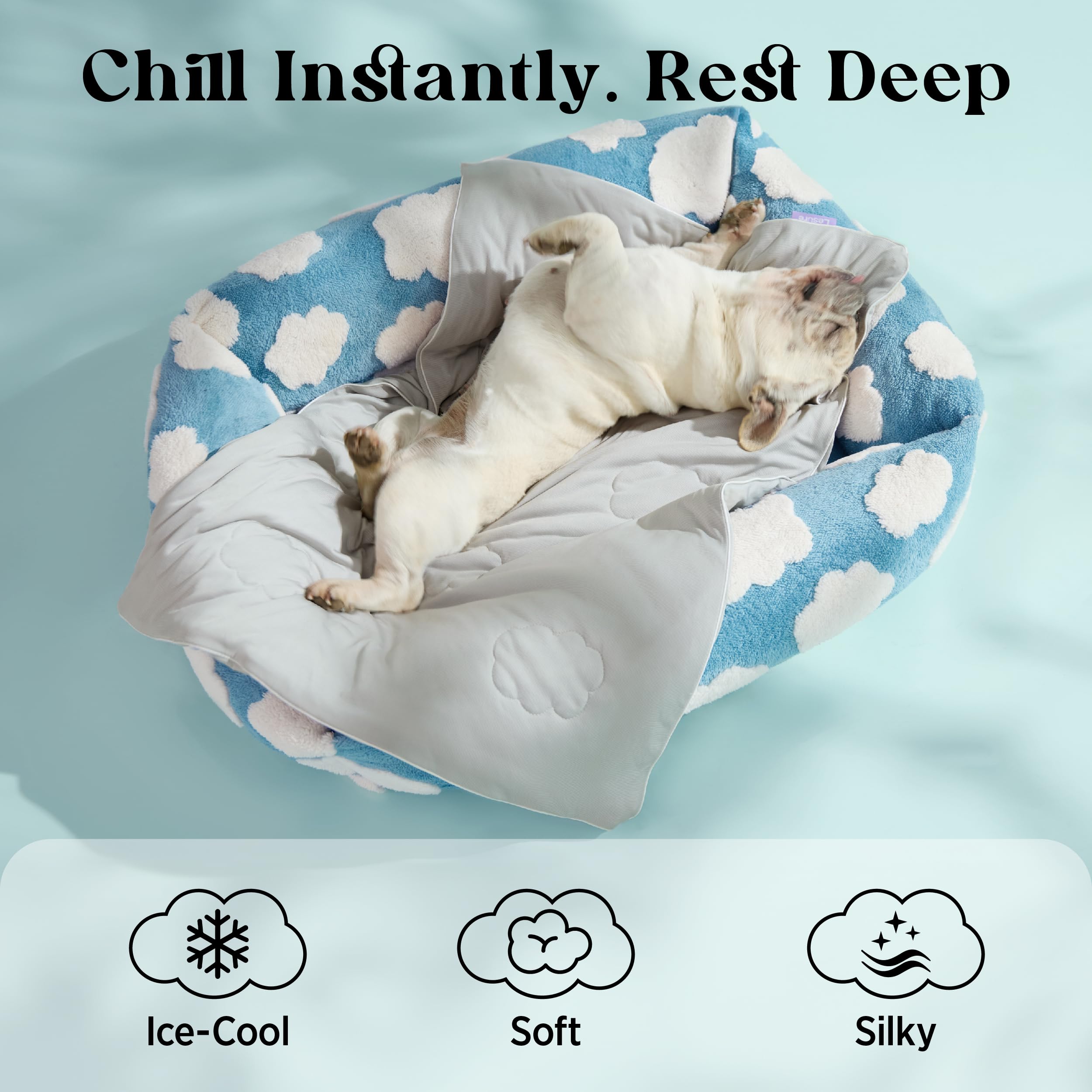 LE SURE cloud-pattern design adds stylish home decor while being pet friendly