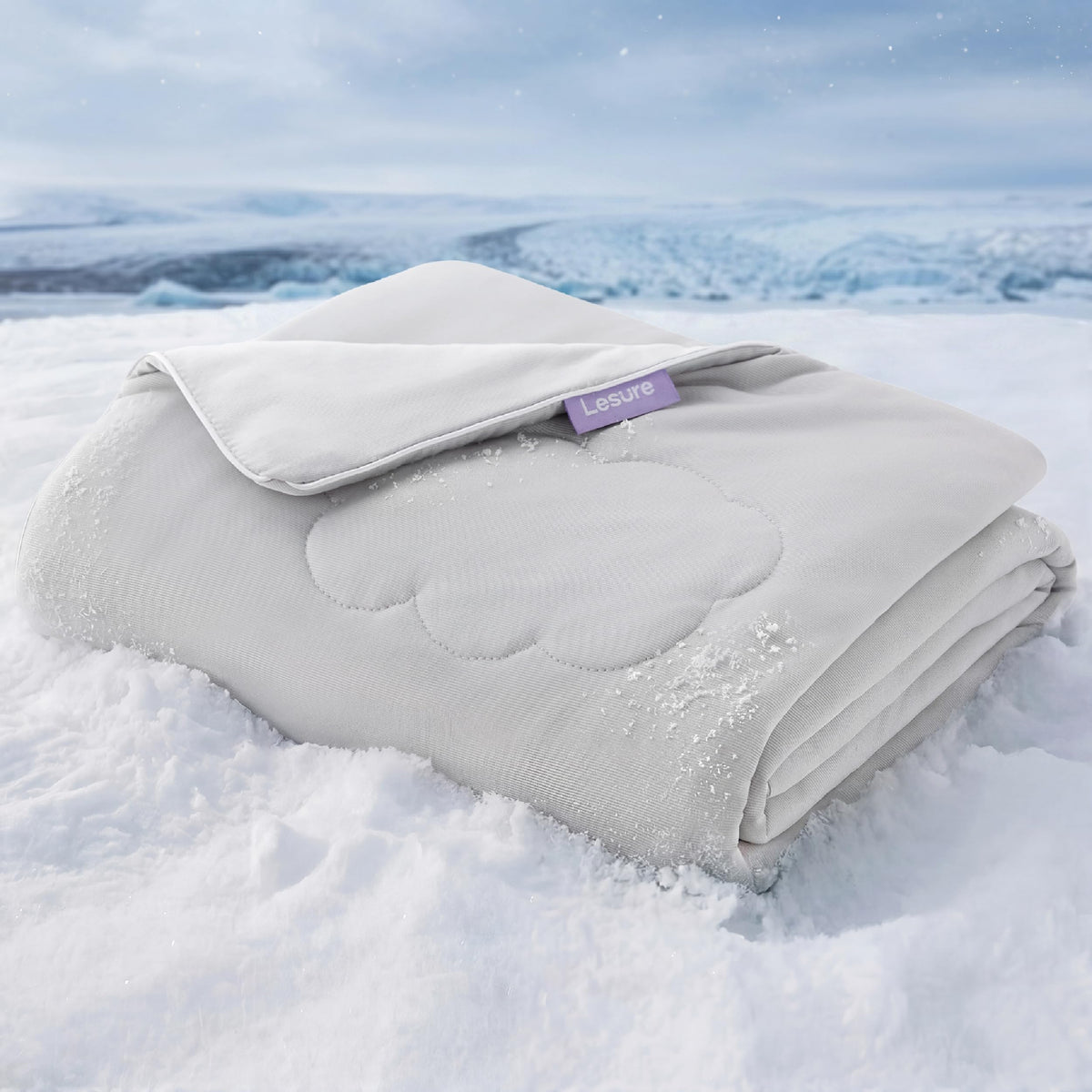 LE SURE premium cooling blanket for small dogs, front view showing the soft, breathable material.