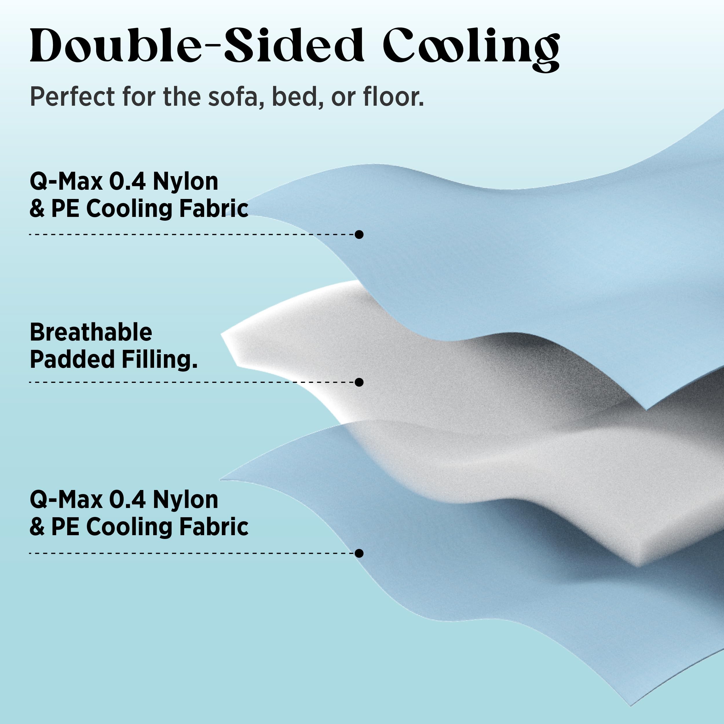 Soft nylon-blend texture of LE SURE cooling blanket for dogs