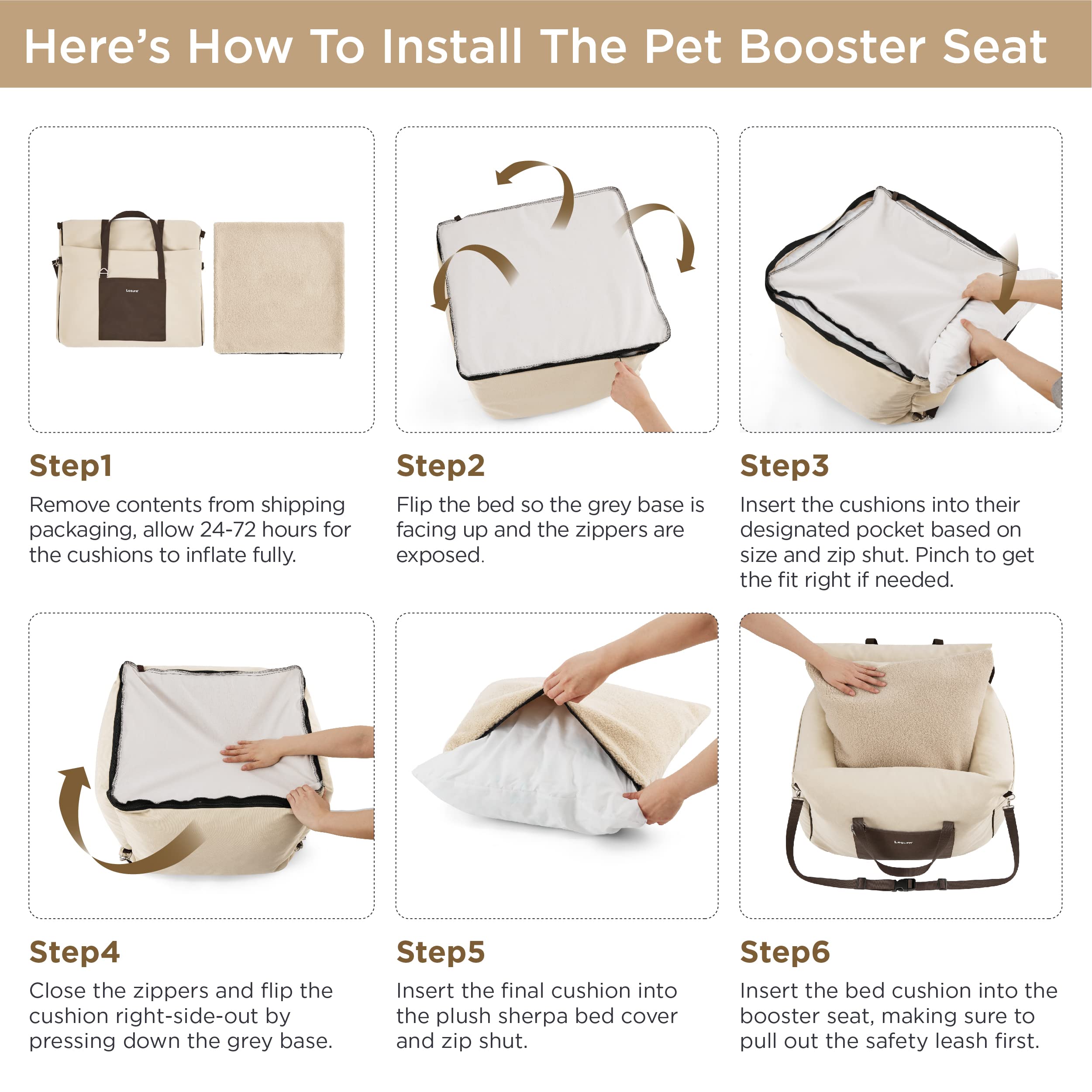 LE SURE Lesure memory foam filling supports comfort on journeys
