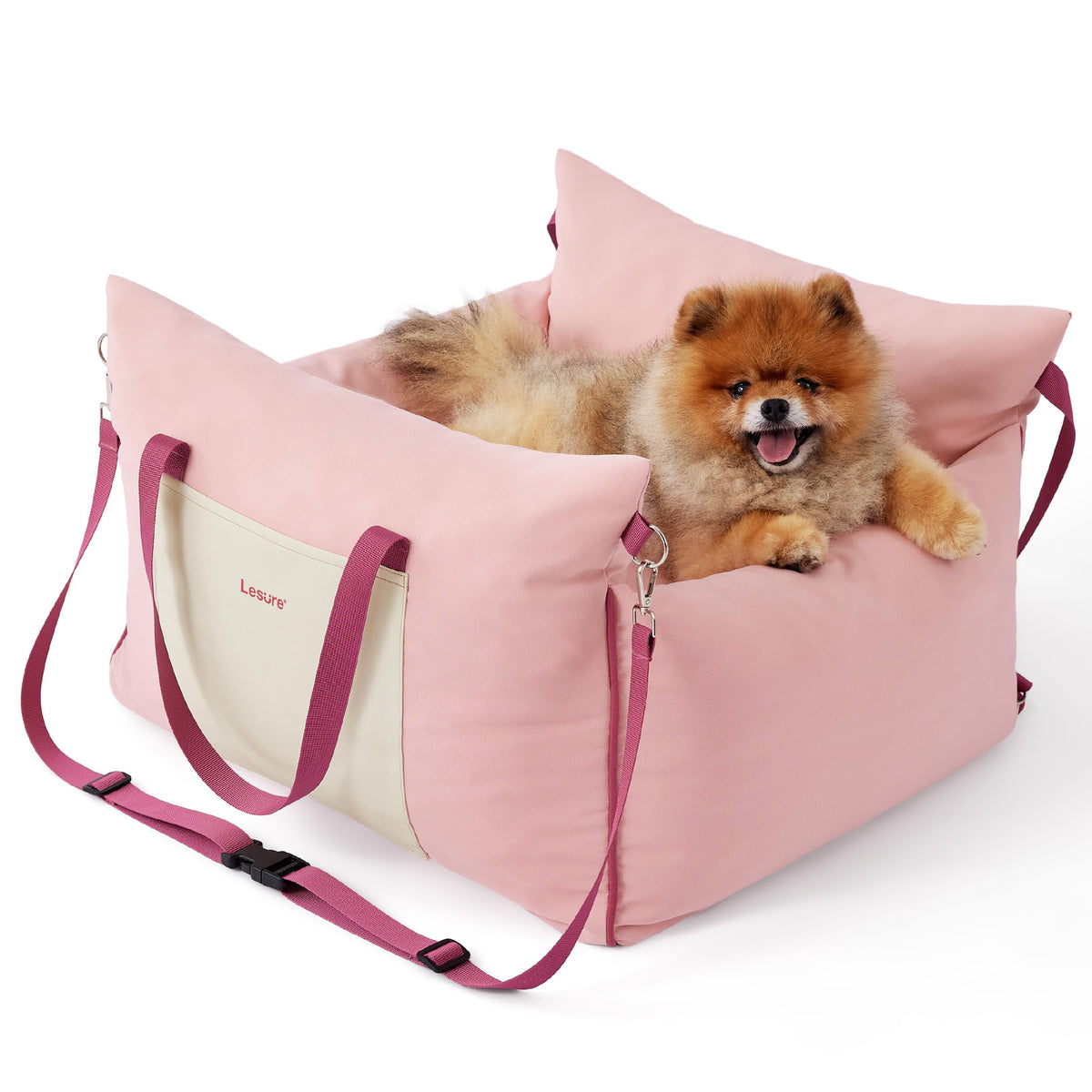 LE SURE Lesure small dog car seat booster for secure, comfortable rides.
