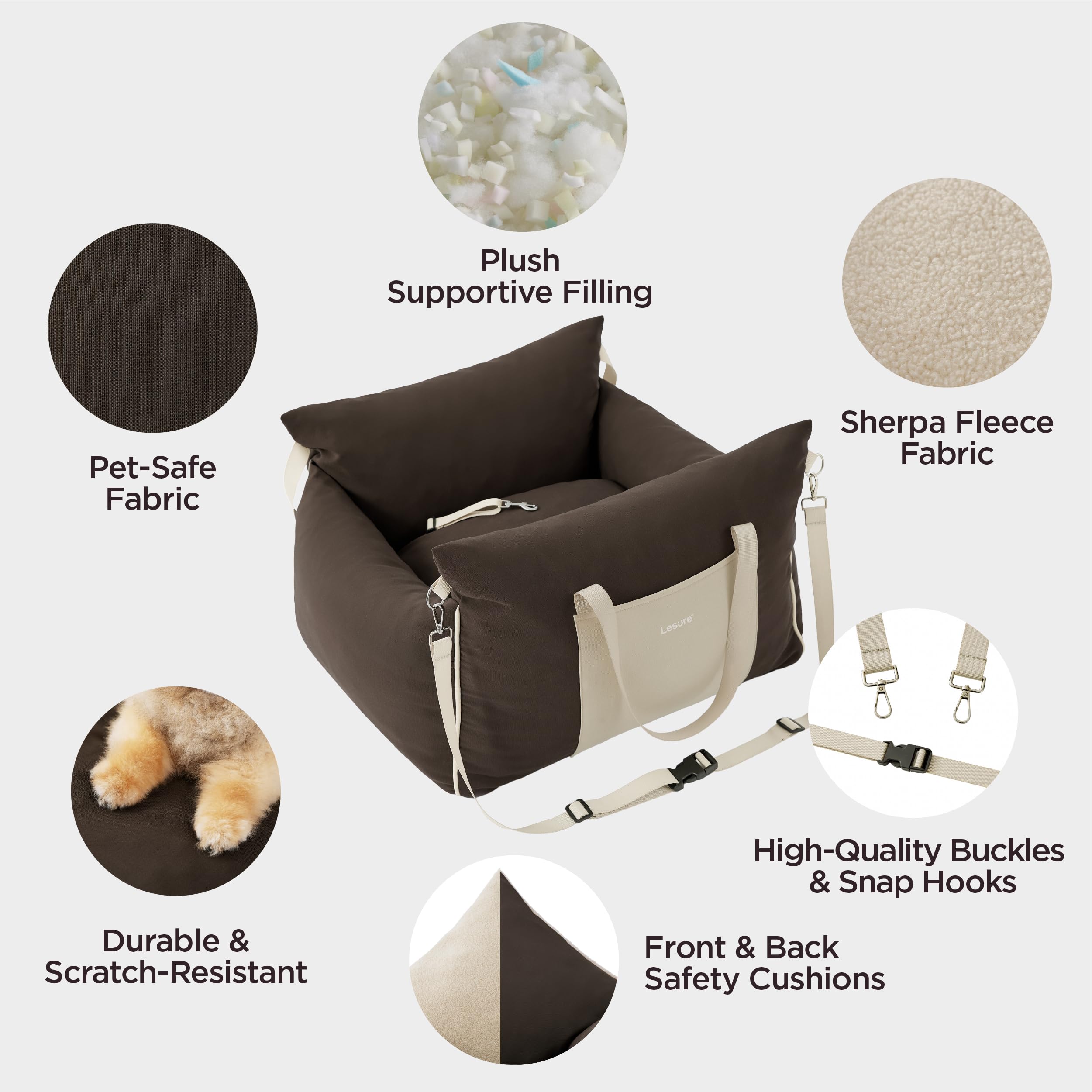 LE SURE Lesure storage pockets keep treats and towels handy.