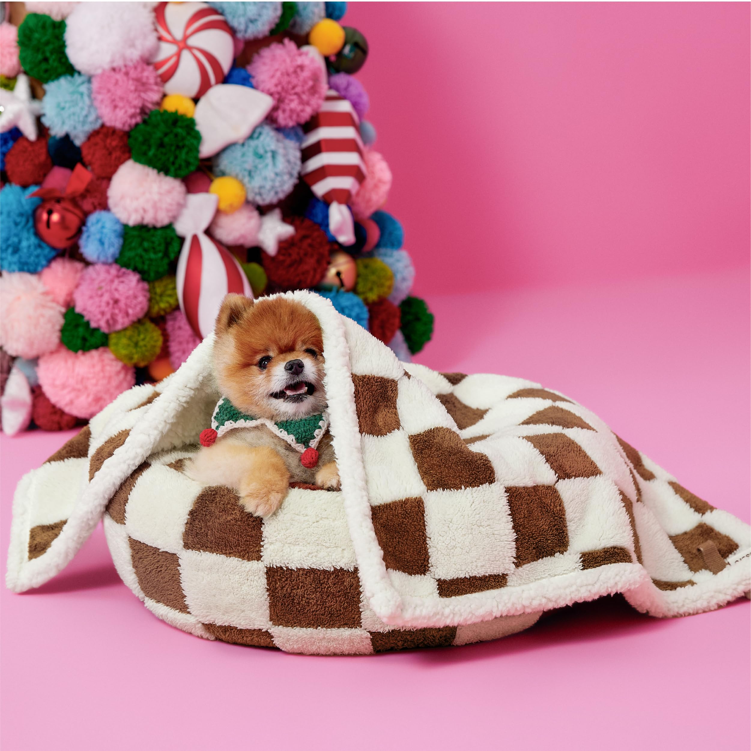 LE SURE blanket with sherpa side for extra warmth and softness