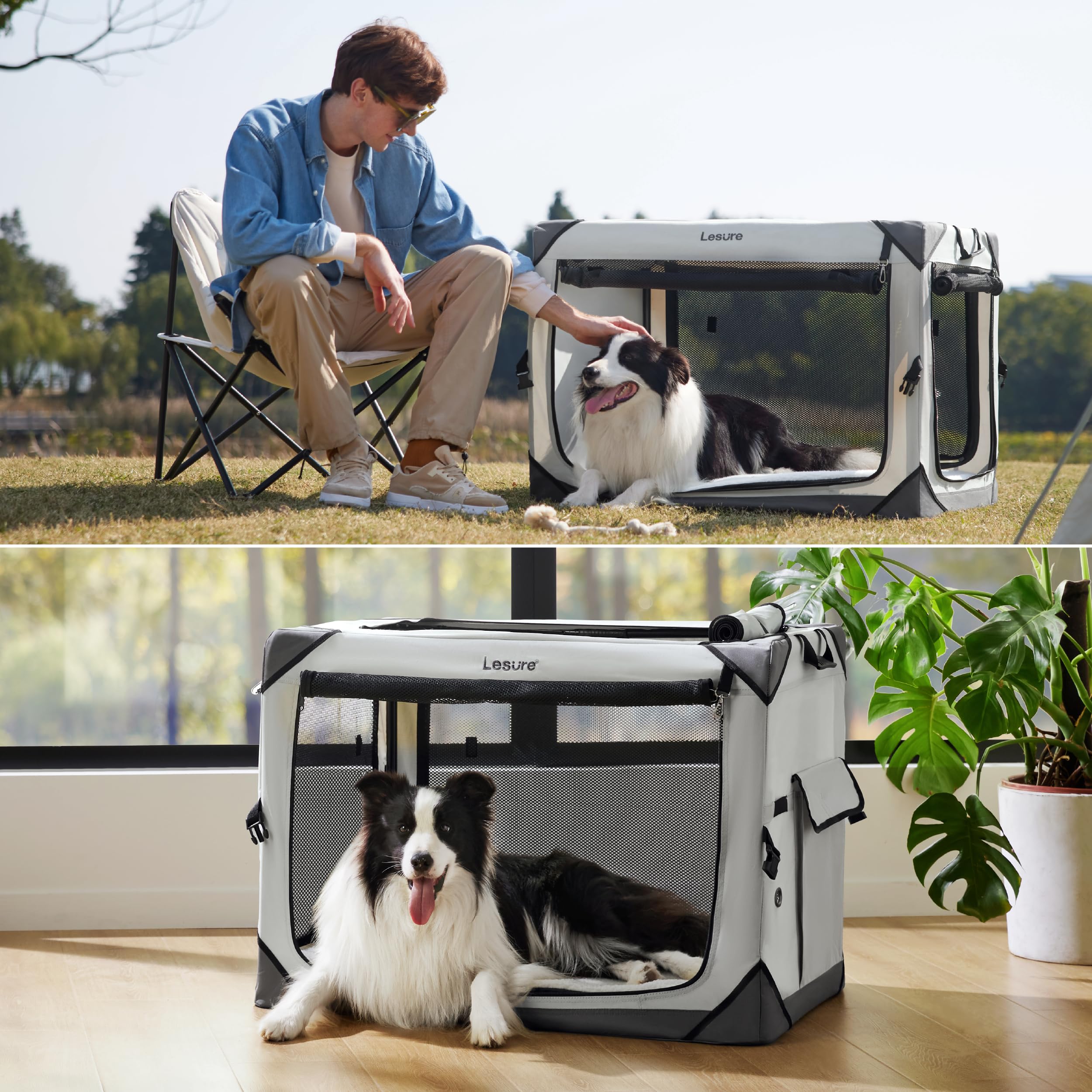LE SURE Lesure waterproof PVC construction supports easy cleaning and quick setup.