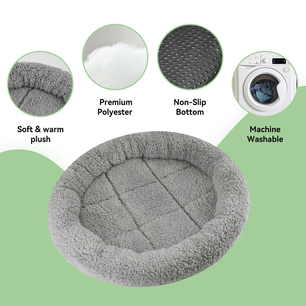LESYPET bed with raised edges supports head and neck for secure sleep.