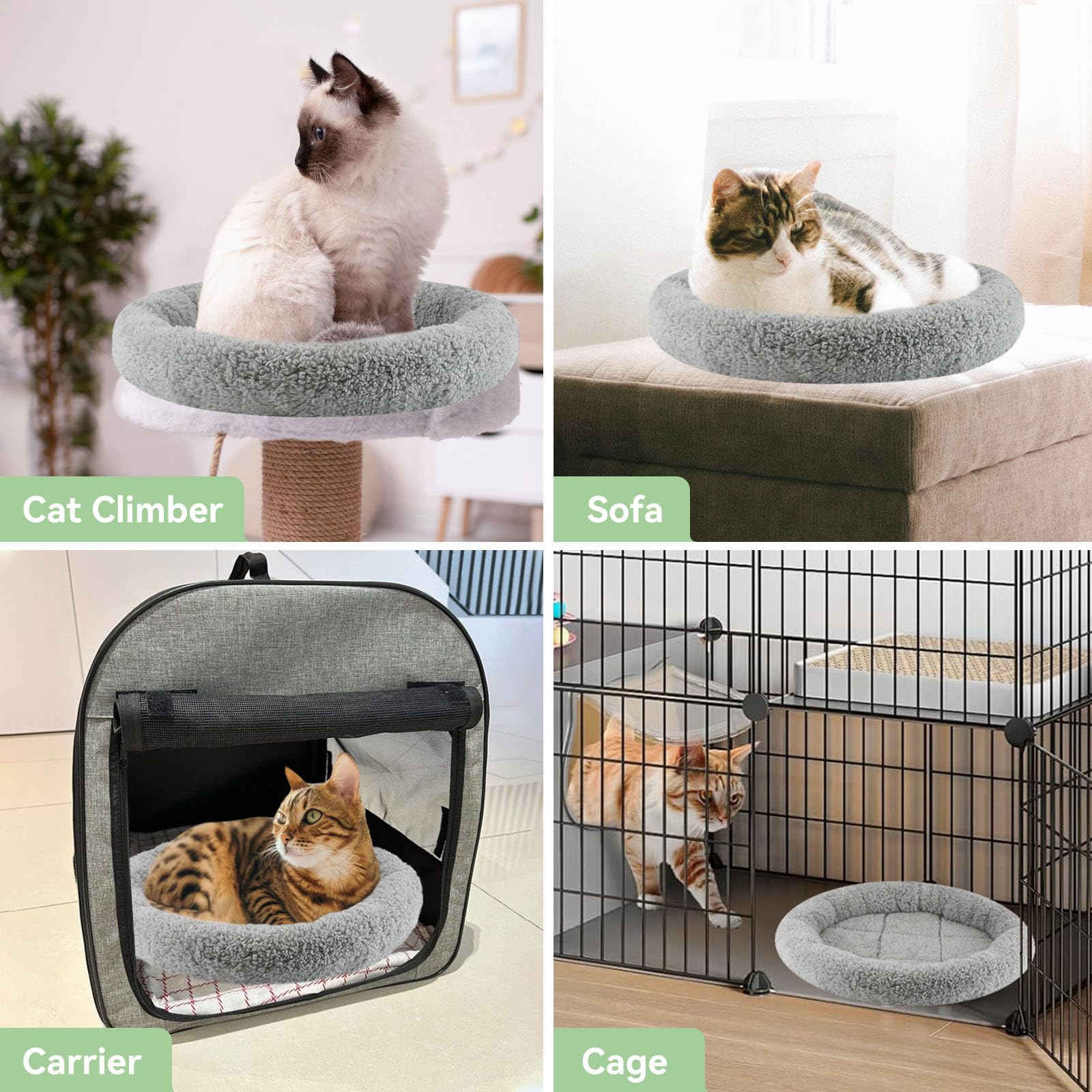LESYPET bed with 15.75-inch inner diameter provides comfortable inner space for small pets.