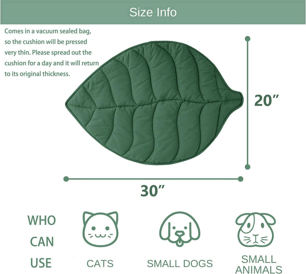 Letalong 30x20 inch leaf bed provides generous space for naps.