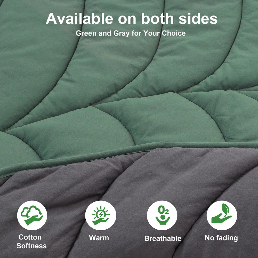 Letalong leaf blanket is travel-friendly, compact when folded for trips.