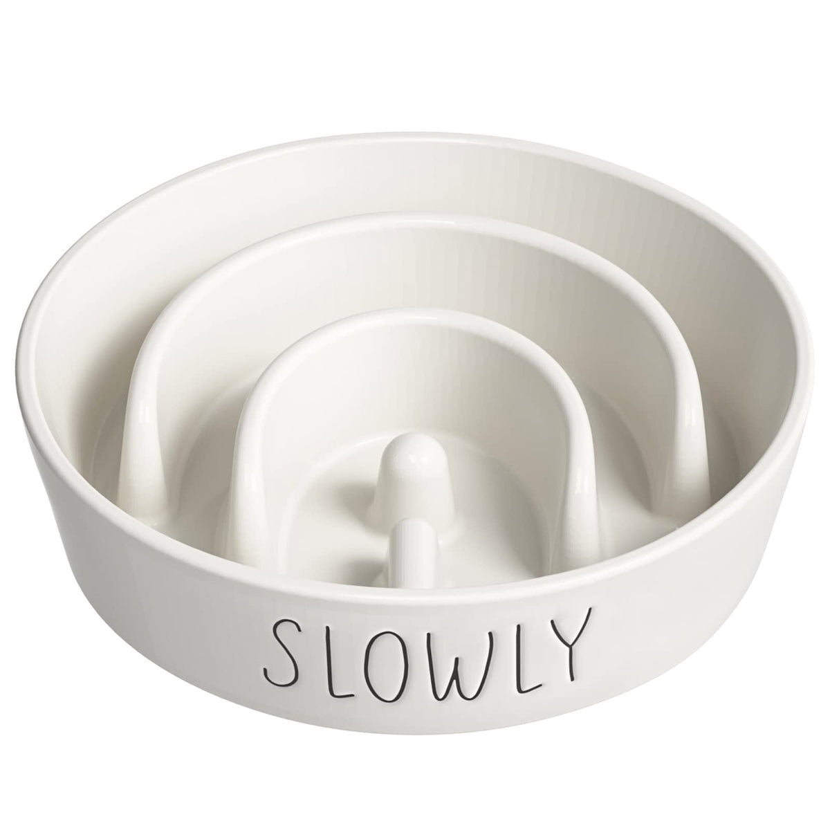 LE TAUCI PET slow feeder bowl with 1.5-cup capacity and ceramic puzzle design for slower meals