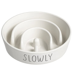 LE TAUCI PET slow feeder bowl with 1.5-cup capacity and ceramic puzzle design for slower meals
