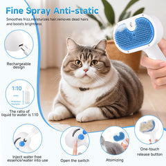 LetsFeed Pet Steam Brush lightweight design is easy to carry for everyday grooming.