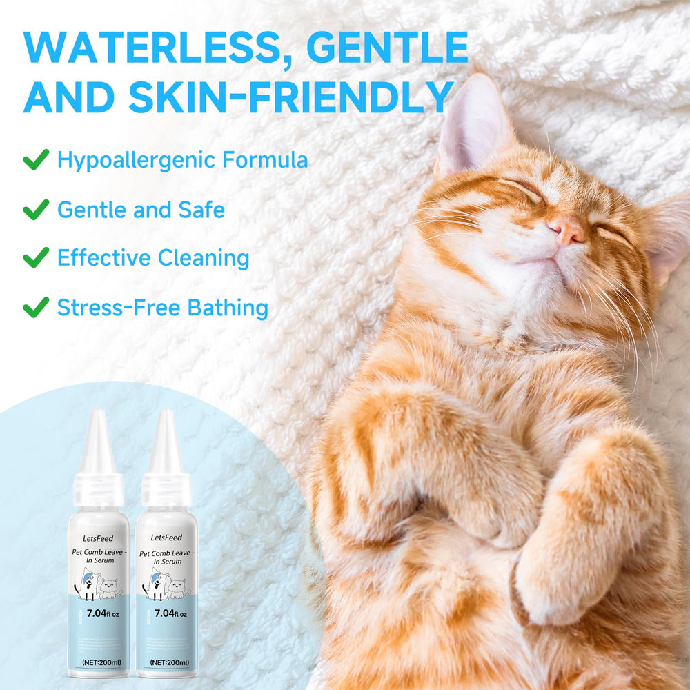 LetsFeed Pet Steam Brush self-cleaning button for easy fur removal after grooming.
