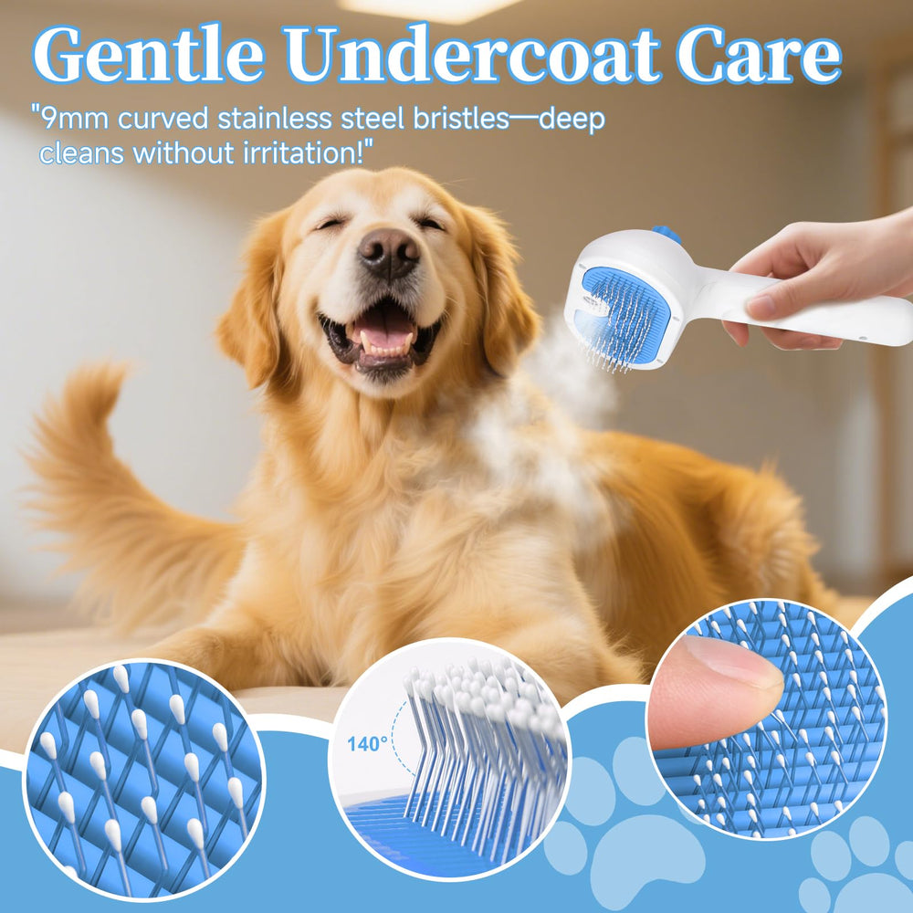 LetsFeed sturdy, skin-friendly bristles protect skin while removing fur