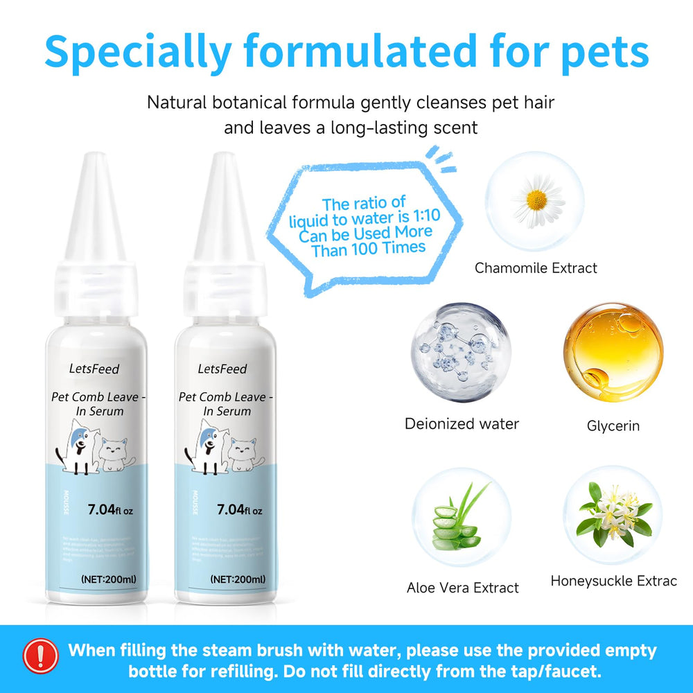 LetsFeed waterless shampoo concentrate bottle for quick dilution and between-bath care.