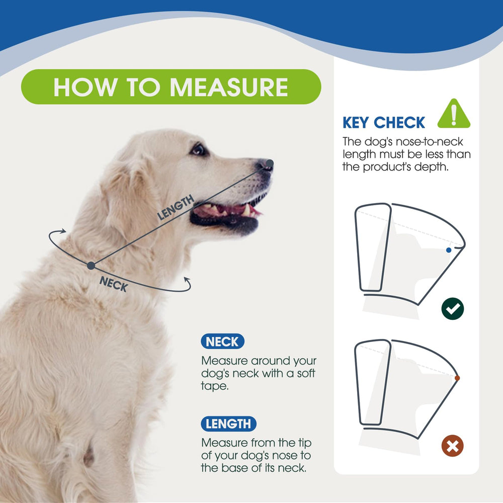 LETSQK adjustable secure dog recovery collar fits dogs of all sizes.