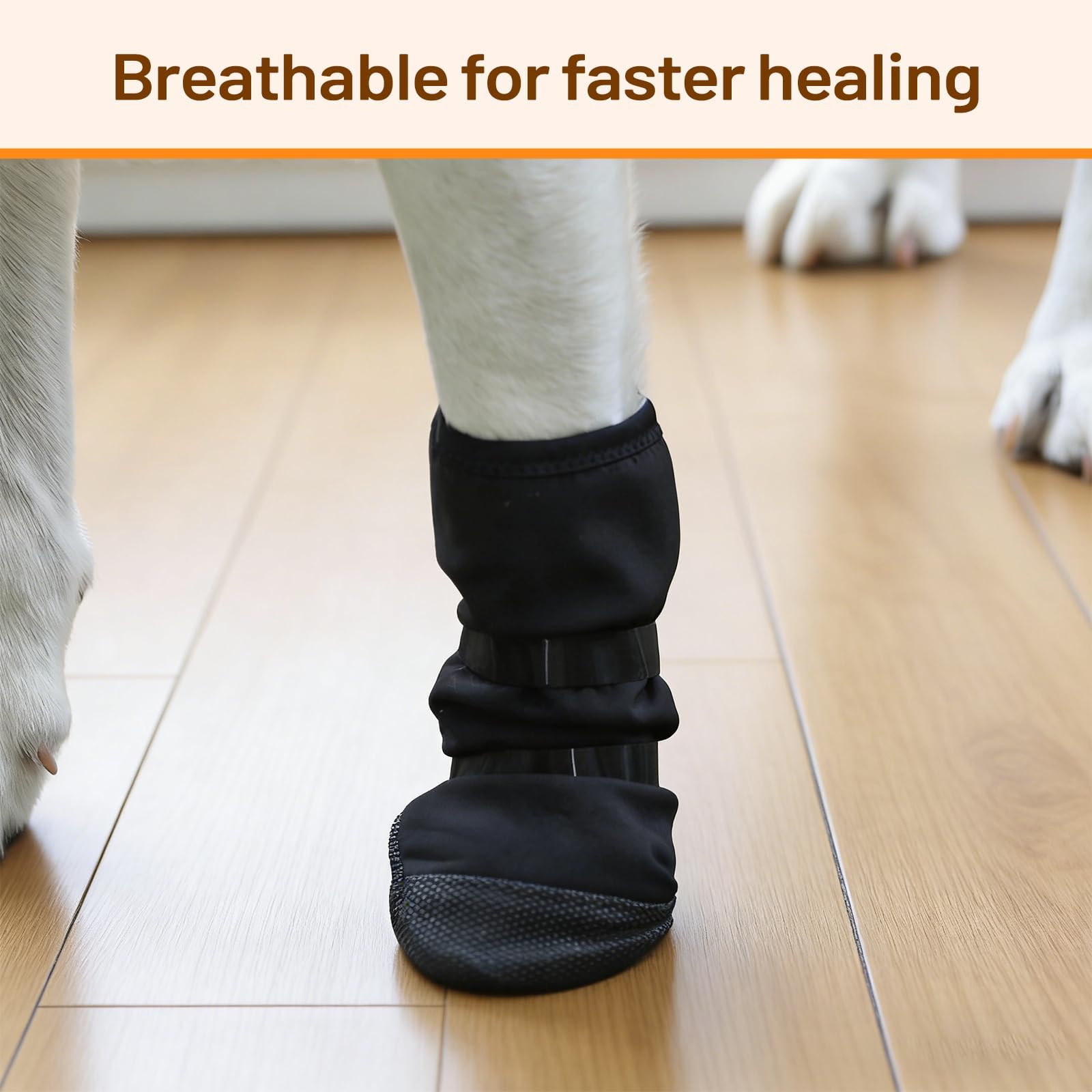 LETSQK dog recovery boot fleece lining adds cozy comfort indoors